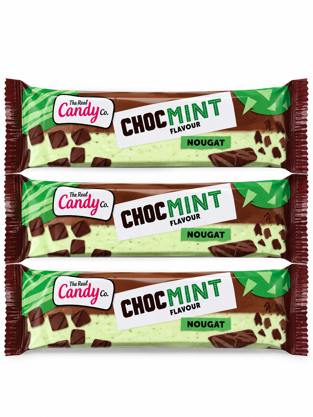 The Real Candy Co Chocolate & Mint Nougat Bar 130g From Mambas Sweets