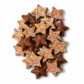 1kg bag of Hannah’s chocolate star sweets topped with colourful sprinkles