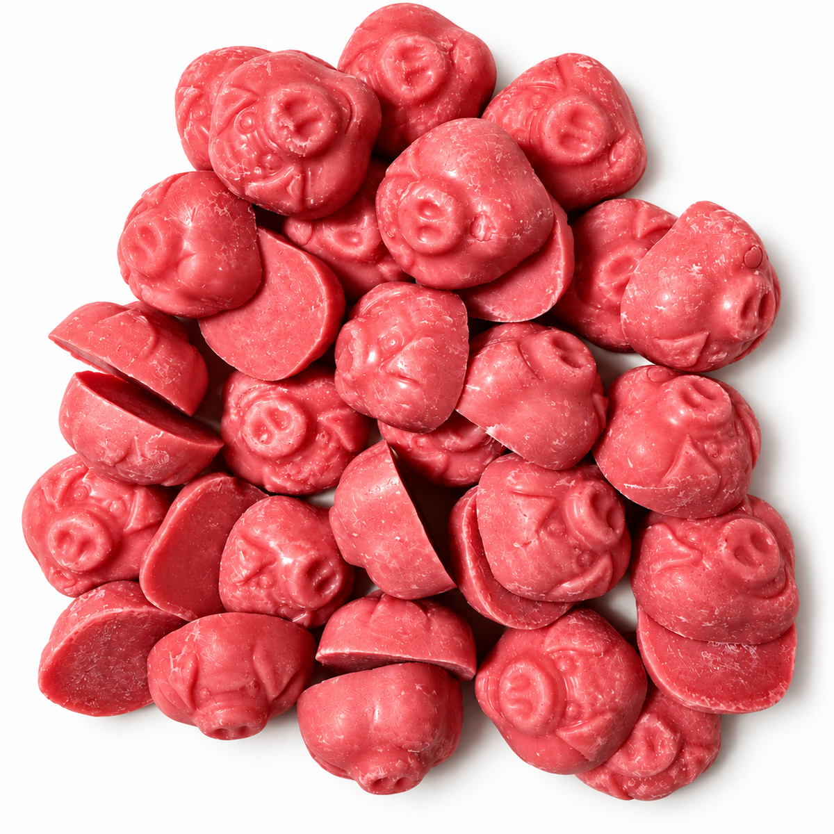 Hannah’s pink strawberry-flavoured Porky Pigs sweets from Mambas Sweets