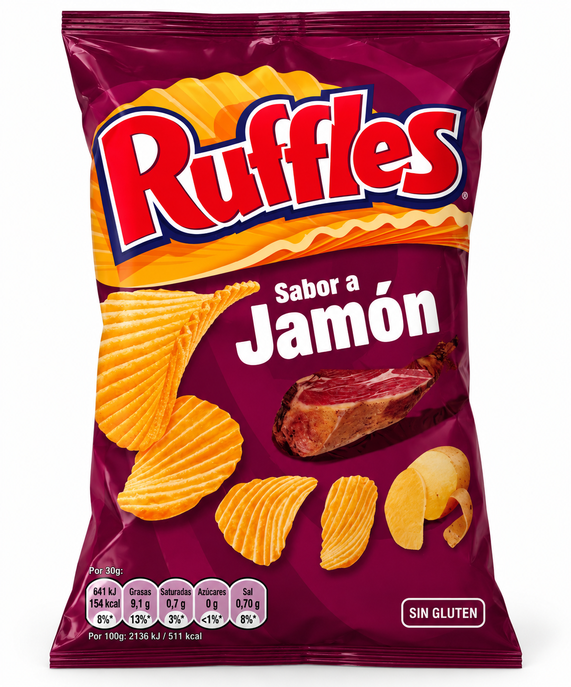 Ruffles Sabor a Jamón Crisps 150g From Mambas Sweets