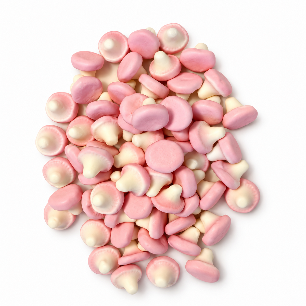 Kingsway pink and white fruit-flavoured mushroom sweets – 1kg